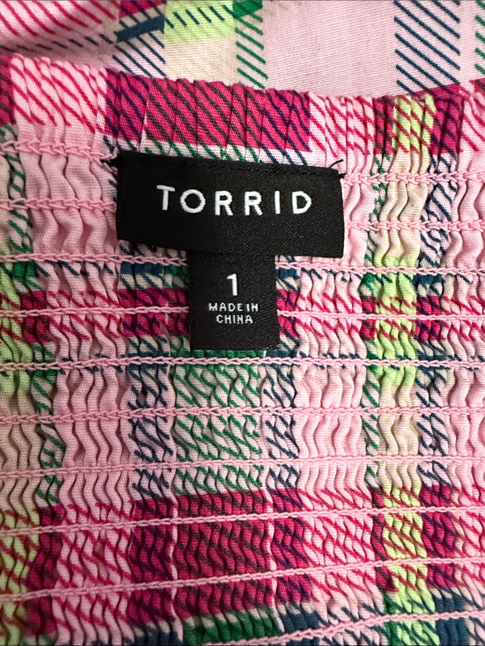 Women’s Pink Plaid Sundress with Ruffle Straps - Picture 2 of 5